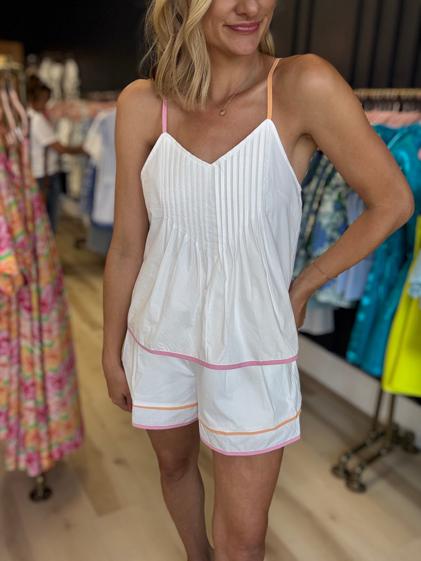 Sleeveless Colorblock Set