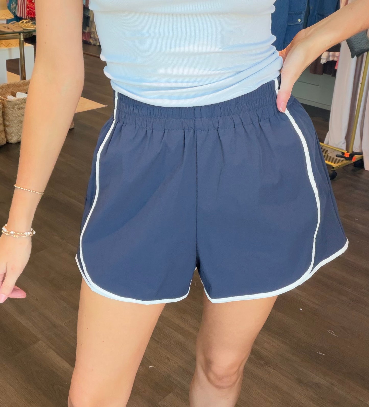 Nylon Shorts (Light Blue or Navy)