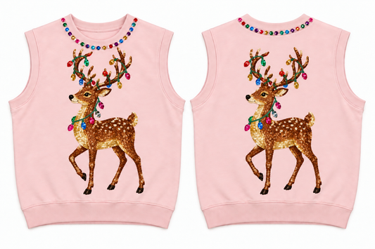 Christmas Sequin Reindeer Top (PREORDER) MOM + ME