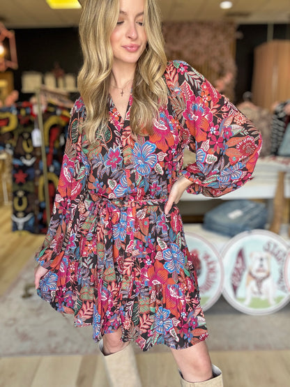 Printed Mini Dress