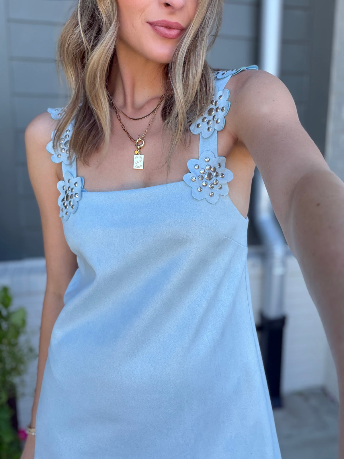 Ollari Della Suede Mini Dress