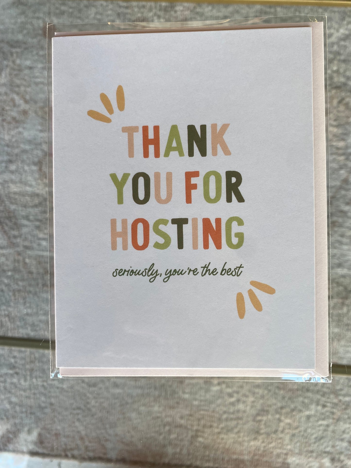 Thank You Hosting Card