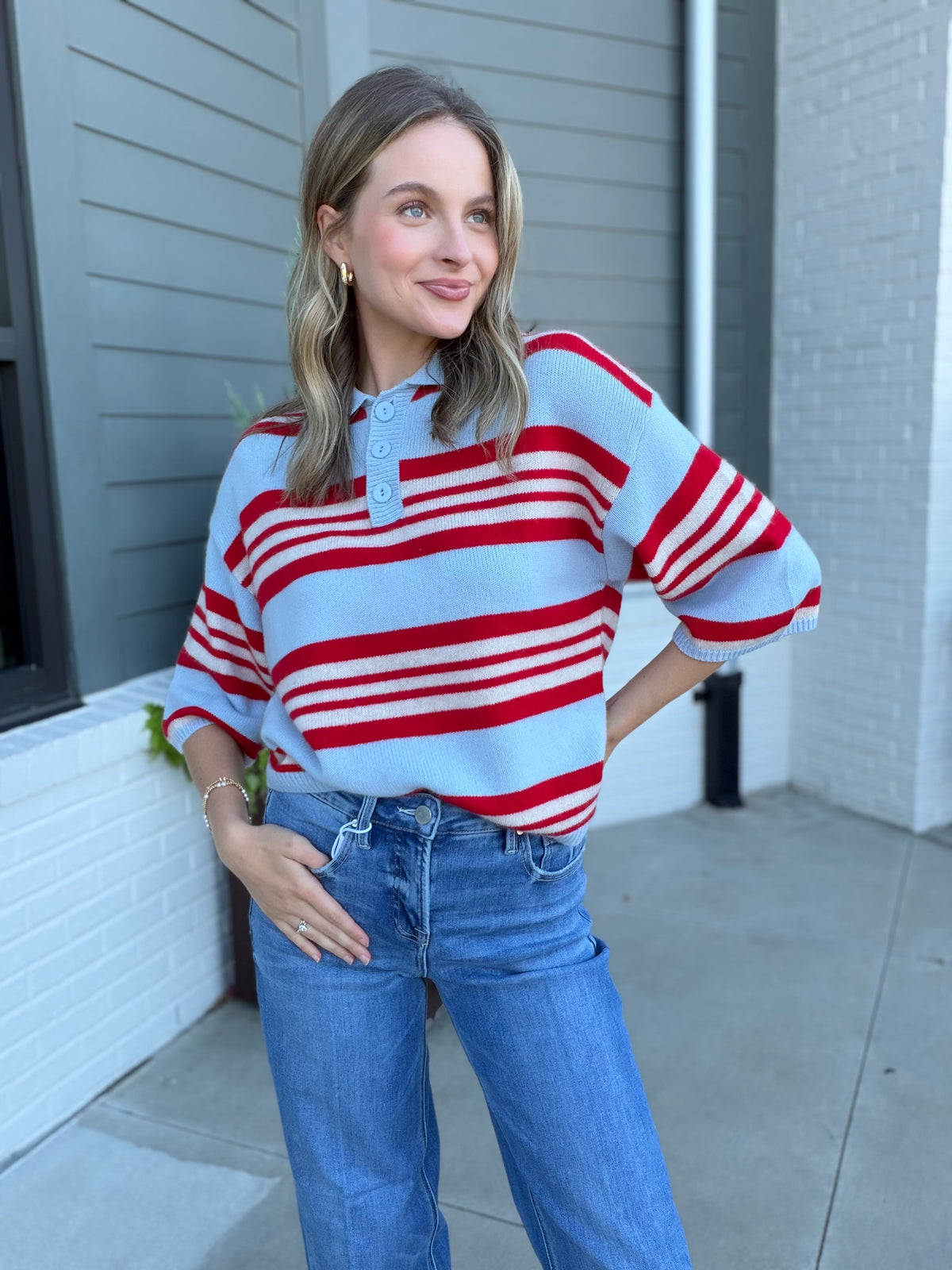 THML Cashmere Striped Top