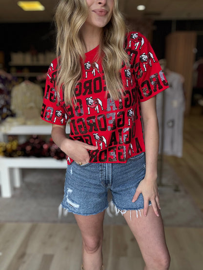 Stewart Simmons Licensed Georgia Repeat Tee