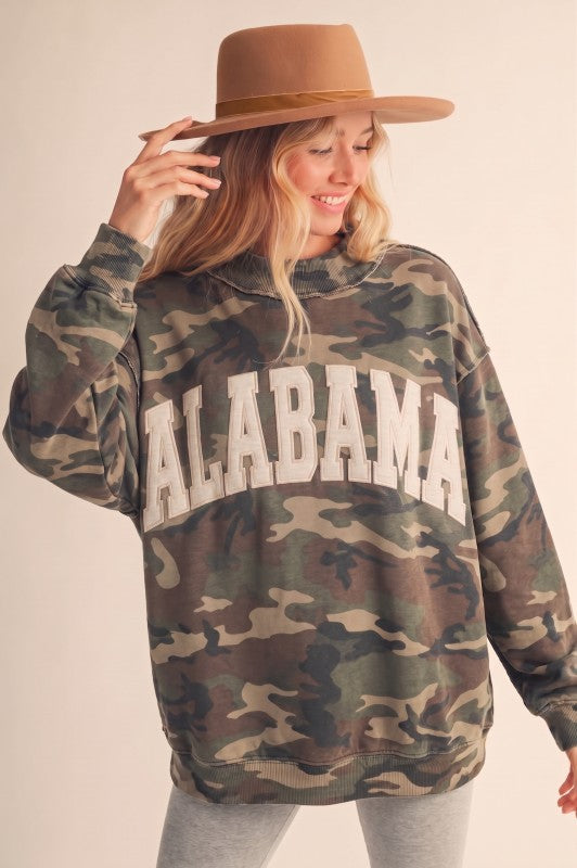 ALABAMA CAMO MOCKNECK PULLOVER (PREORDER)