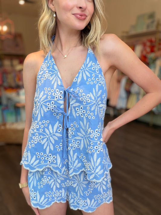 Summer Embroidered Eyelet Set