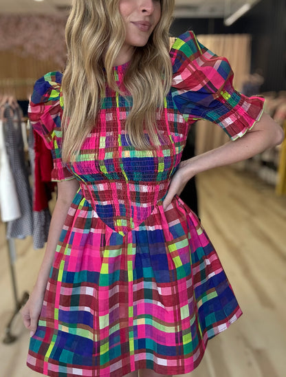 Alden Adair Polly Dress in Circus Plaid