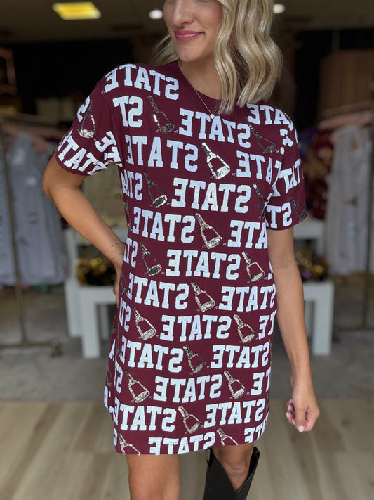 Stewart Simmons Licensed Mississippi State Repeat Dress