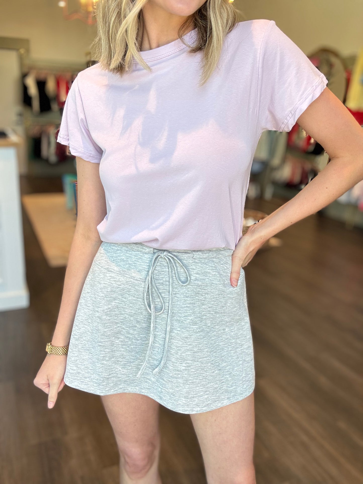 Scuba Tie Front Skort