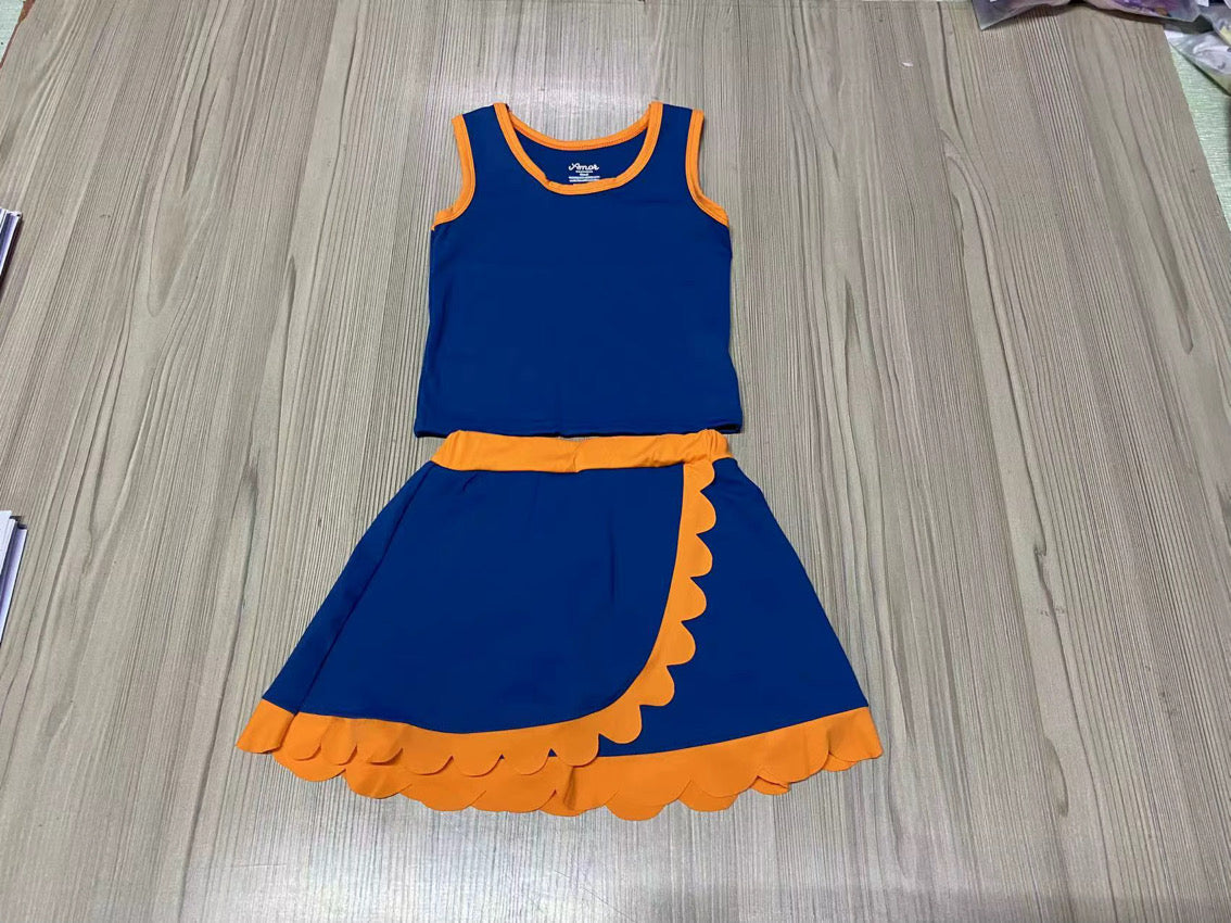 Scallop Detail Skort Set (multiple colors)