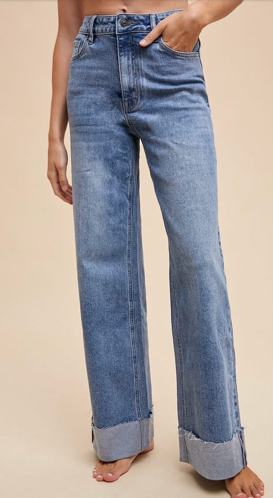 High Rise Straight Leg Denim