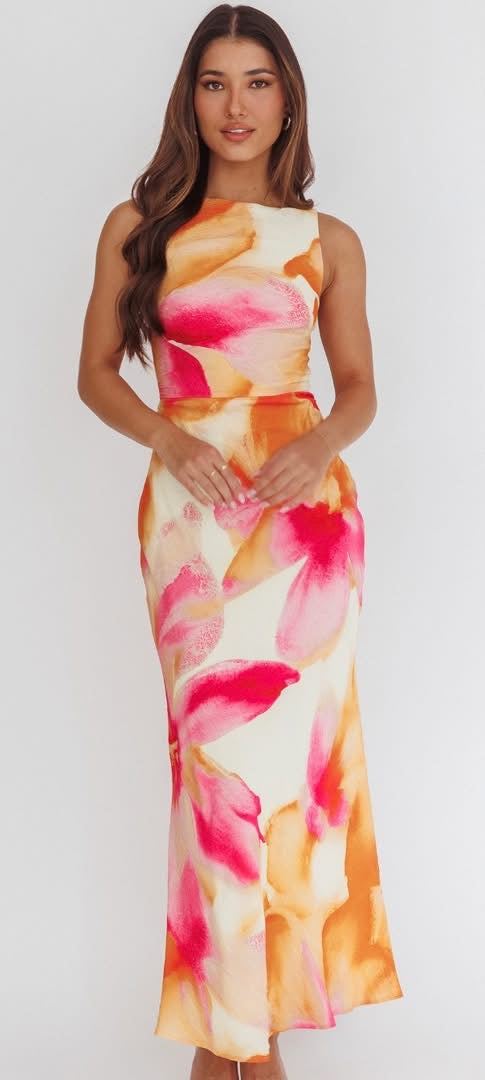 Vibrant Floral Maxi Dress