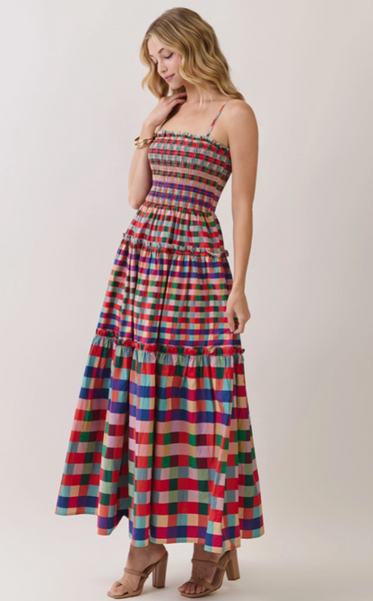 Plaid Smocked Dress