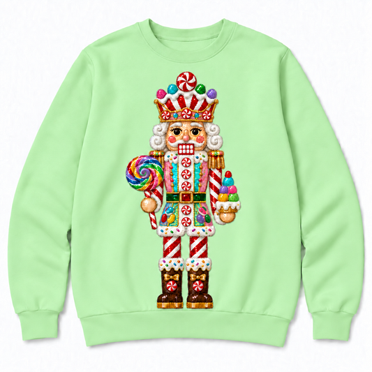 Christmas Sequin Candyland Nutcracker Sweatshirt Mom + Me (PREORDER)