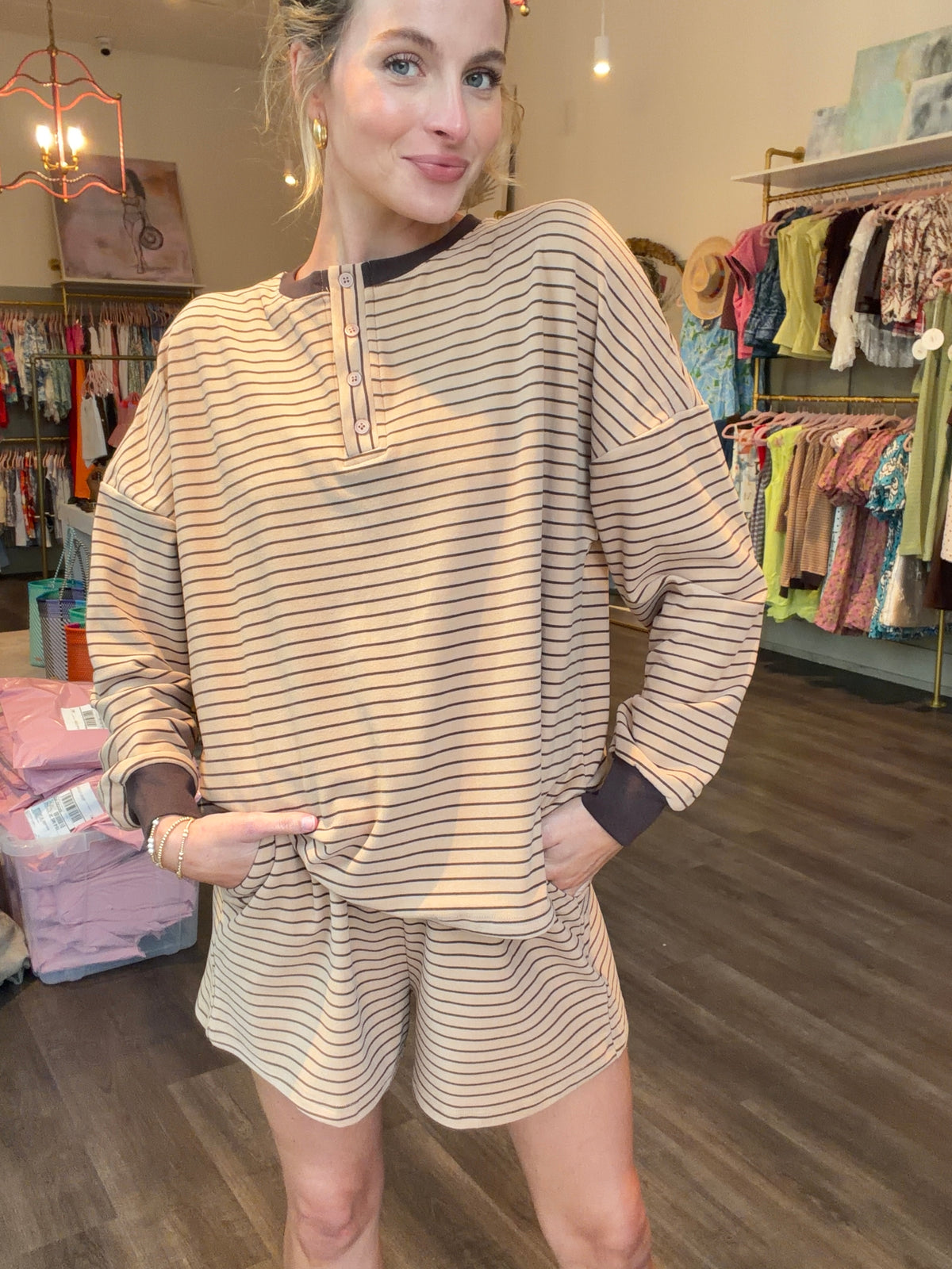 Striped Cozy Latte Set