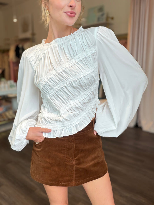 Corduroy Skort - Brown