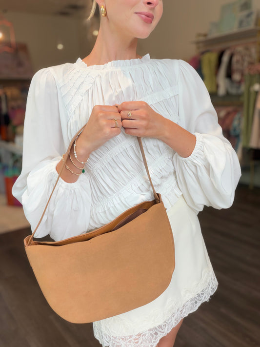 Sofia Bag in Camel Suede