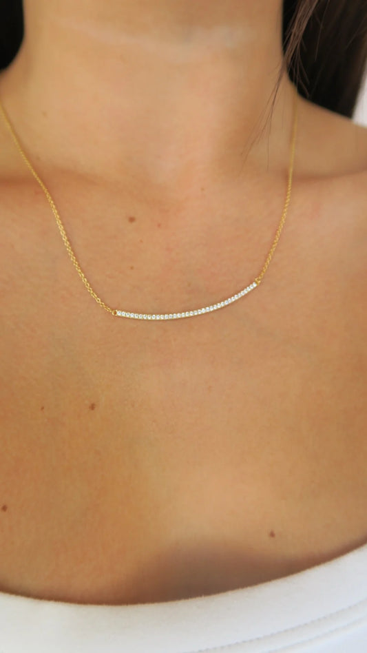 Pave Bar Necklace