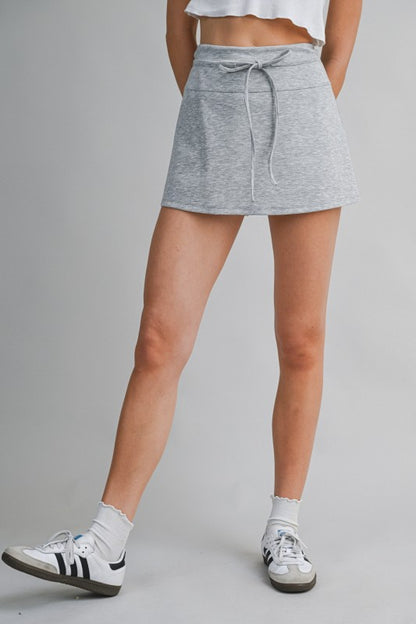 Scuba Tie Front Skort