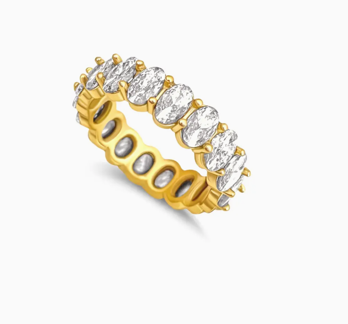 Mylah Oval Eternity Band Ring