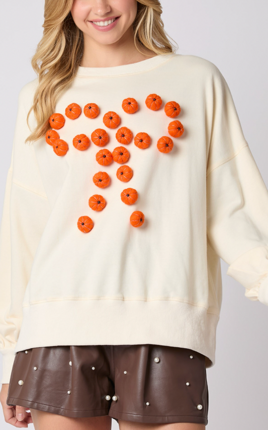 Preorder 3d Pumpkin Bow Sweatshirt