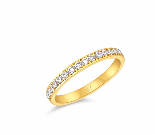 Ellie Vail Velia Dainty Eternity Ring - Gold/Silver