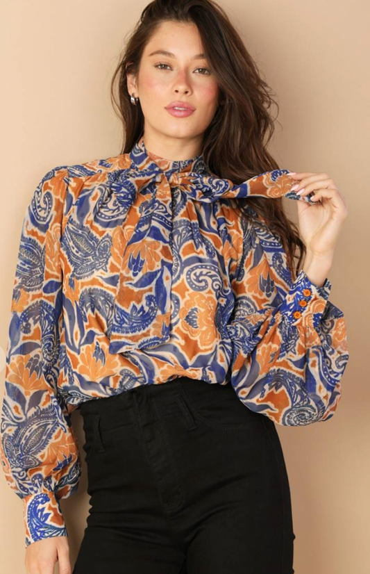 Michelle Printed Blouse