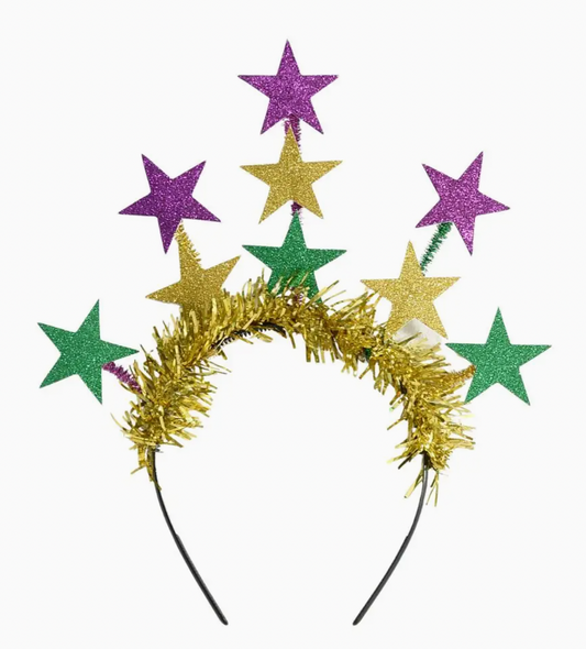 Mardi Gras Star and Tinsel Headband