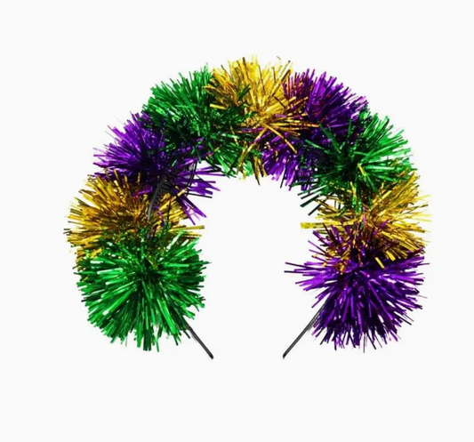 Mardi Gras Pom Headband