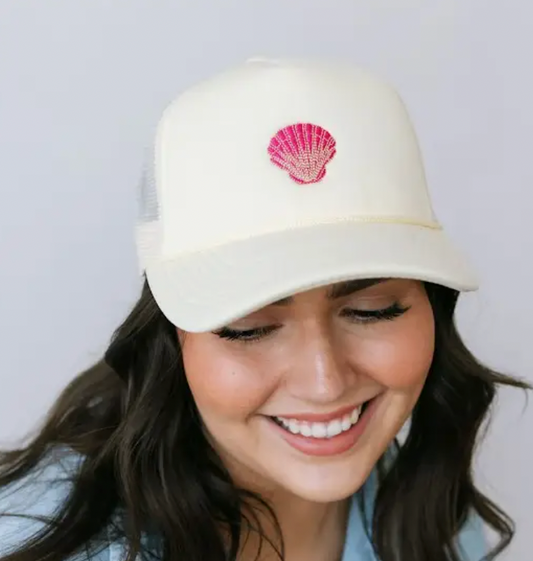 Sunshine Tienda Pink Shell Trucker Hat