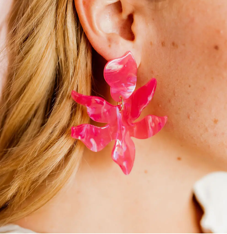 Flora Earrings Azalea Pink