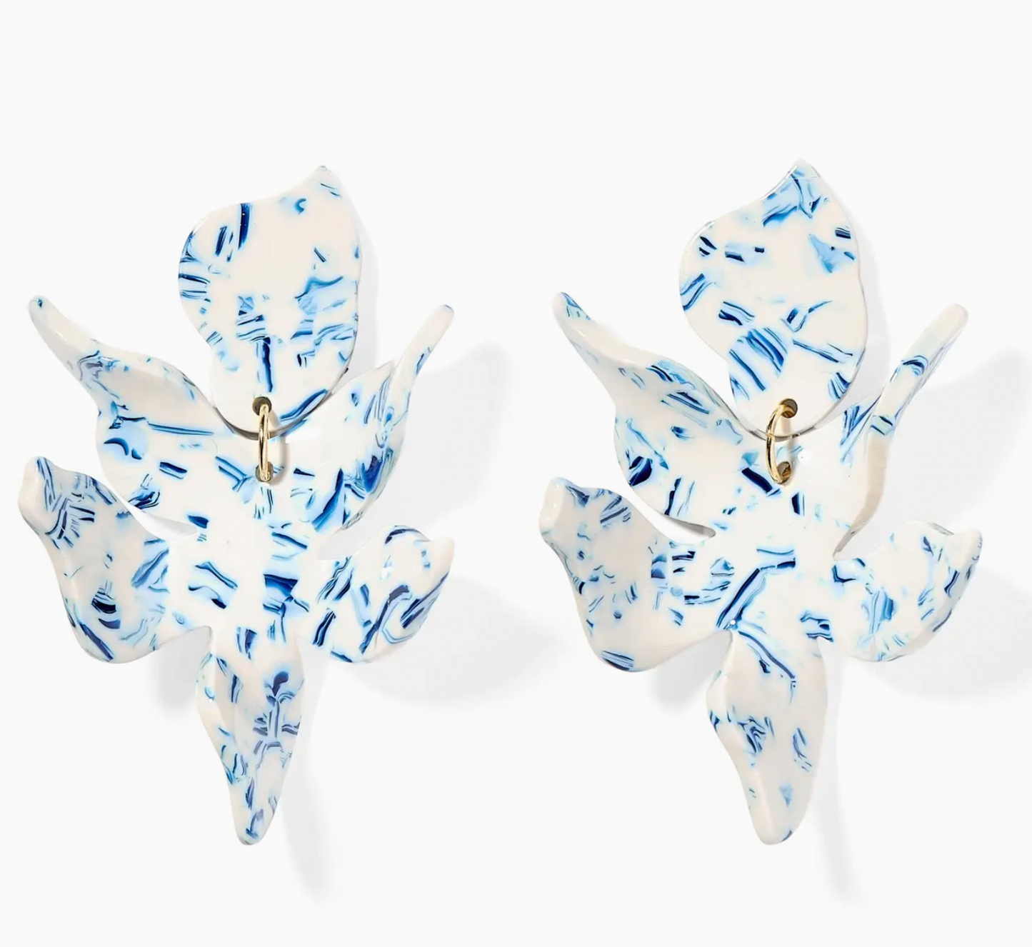 Flora Earrings Blue China