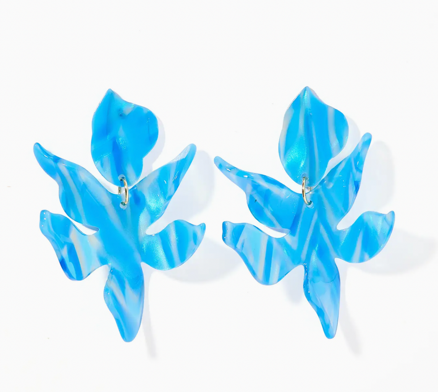 Flora Earrings Blue Iris