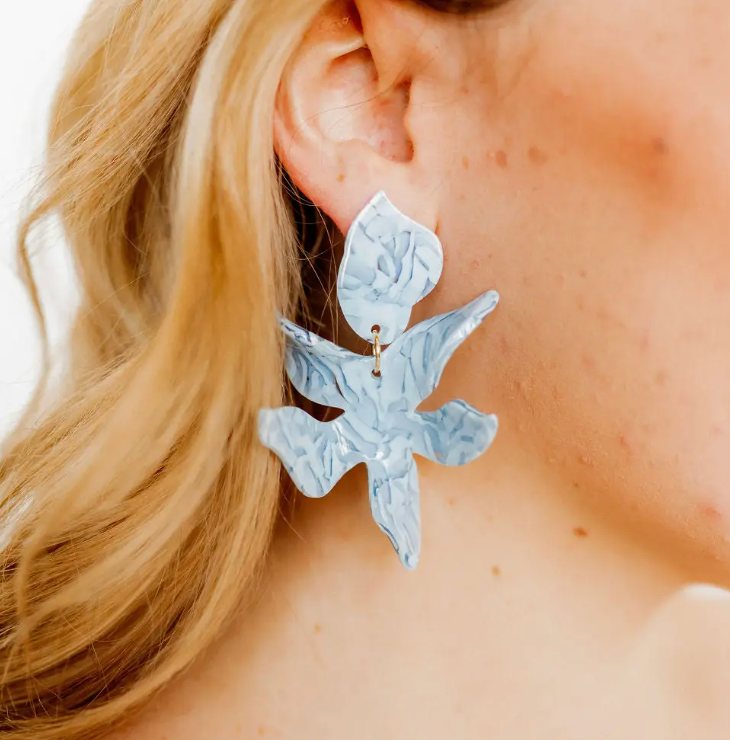 Flora Earrings Dove Blue