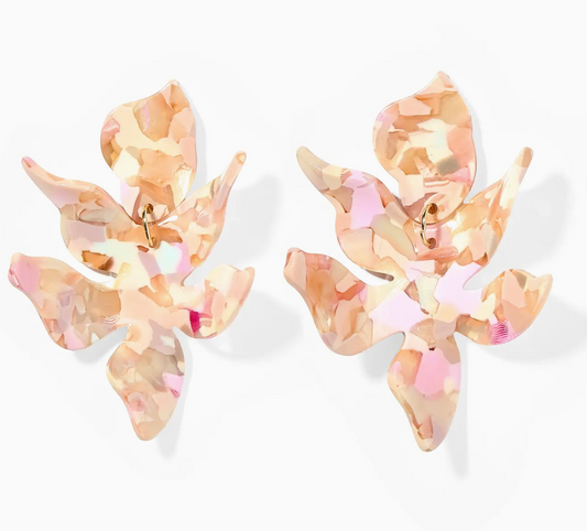 Flora Earrings Peach Bloom