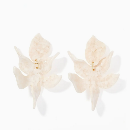 Flora Earrings White Shell