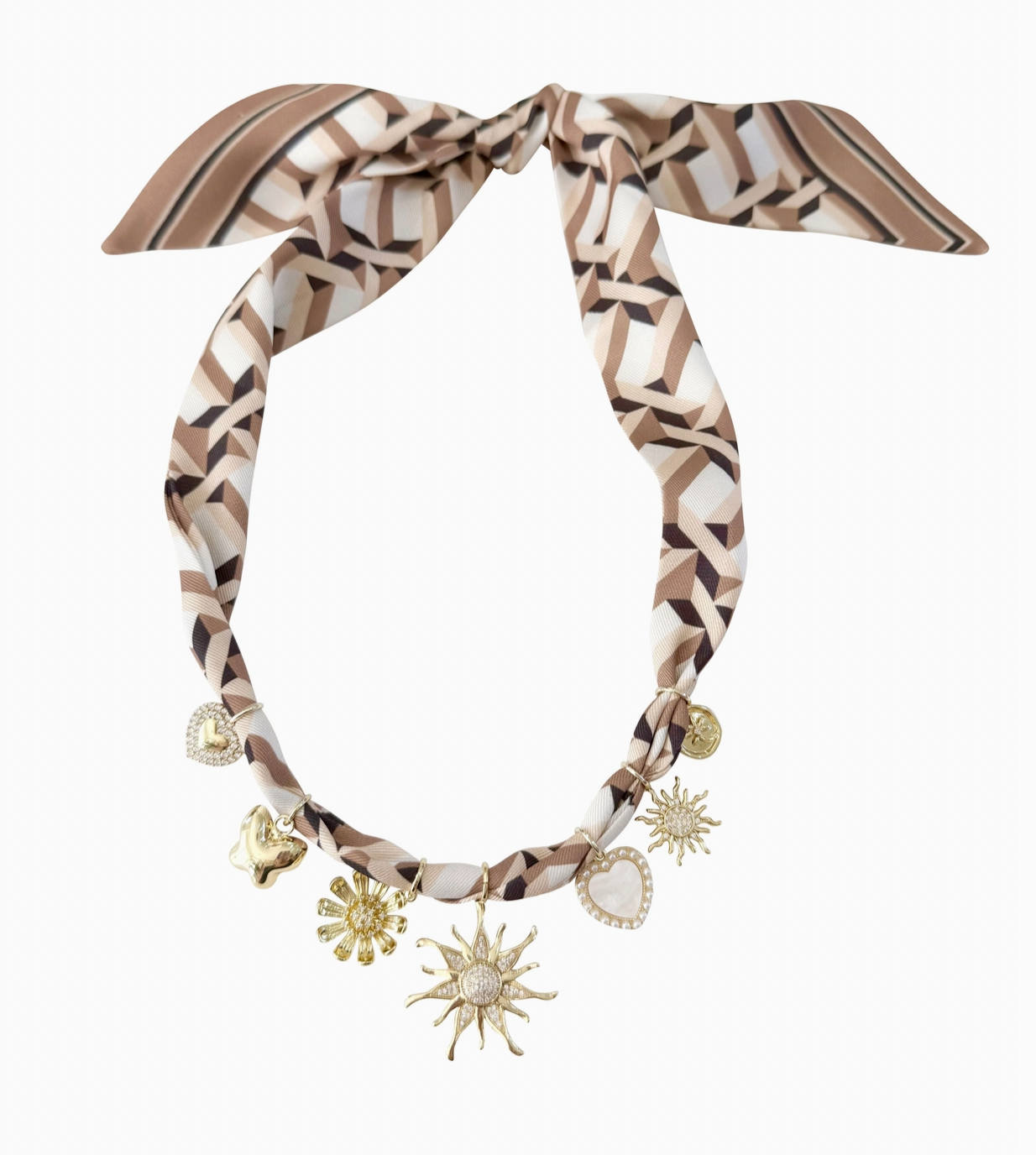 Gemelli Blythe MultiCharm Scarf Necklace