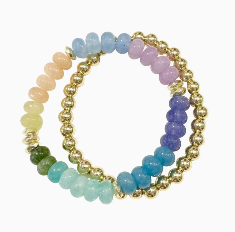 Gemelli Jamie Bracelet Set in Light Rainbow