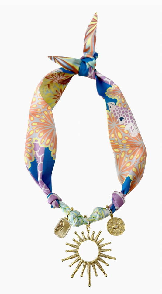 Gemelli Lauren MultiCharm Scarf Necklace