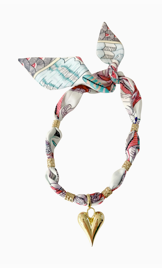 Gemelli Palm Scarf Necklace