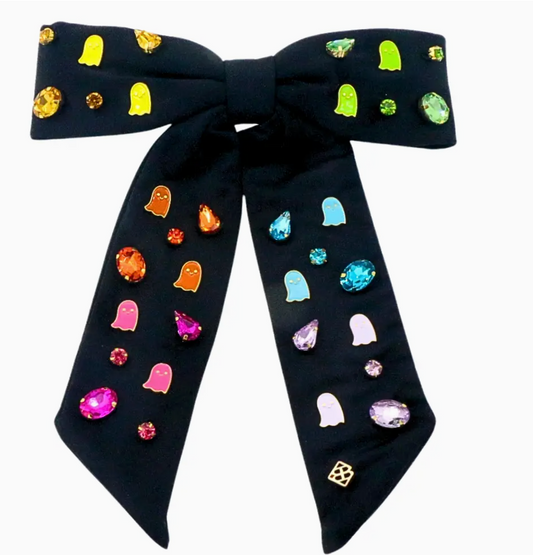 Brianna Cannon Black Crystal Bow with Neon Ghost and Crystals