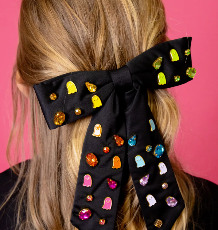 Brianna Cannon Black Crystal Bow with Neon Ghost and Crystals