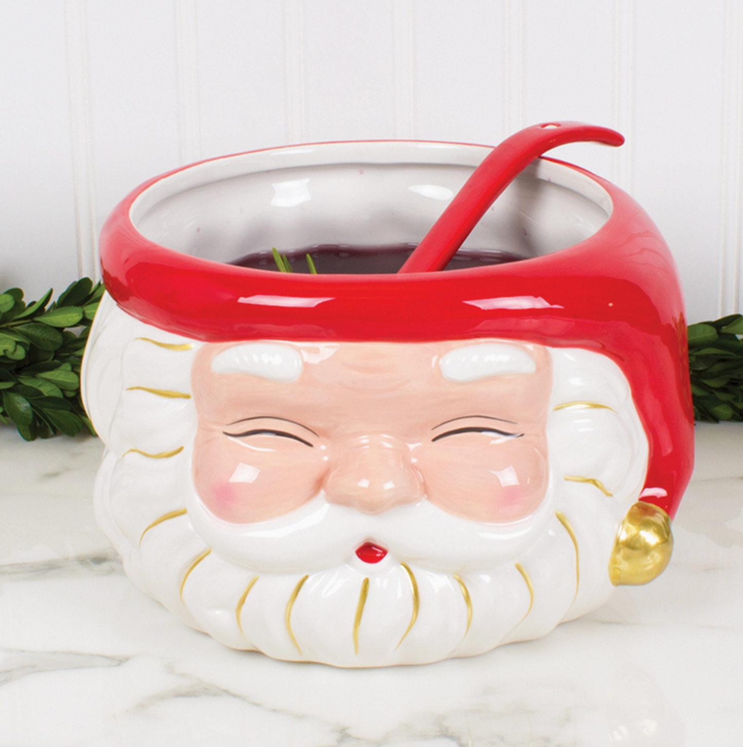Red Santa Bowl with Ladle (preorder)