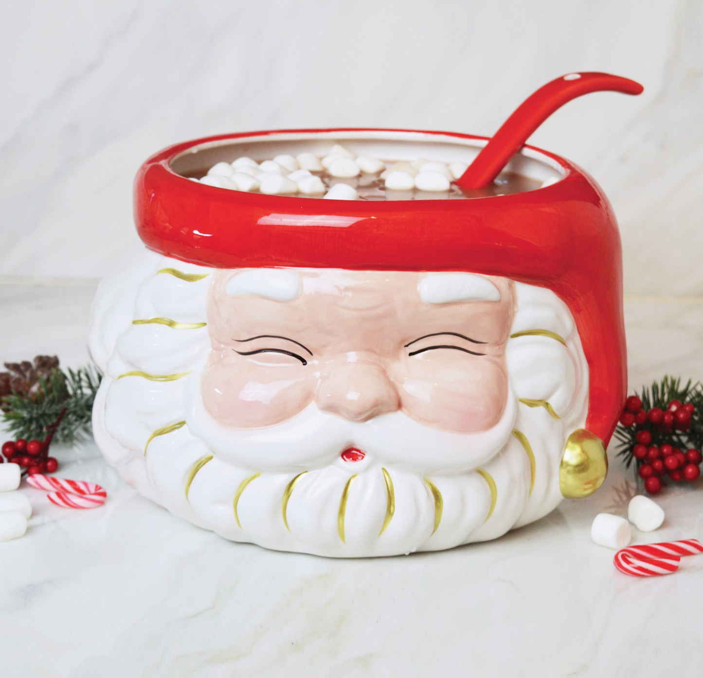 Red Santa Bowl with Ladle (preorder)