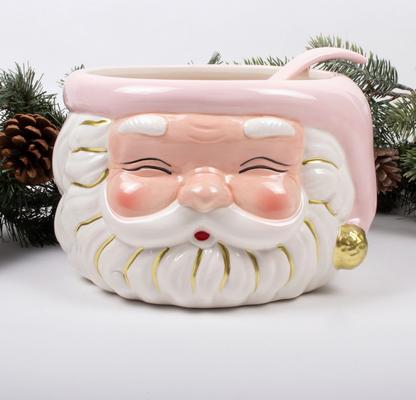 Pink Santa Bowl with Ladle