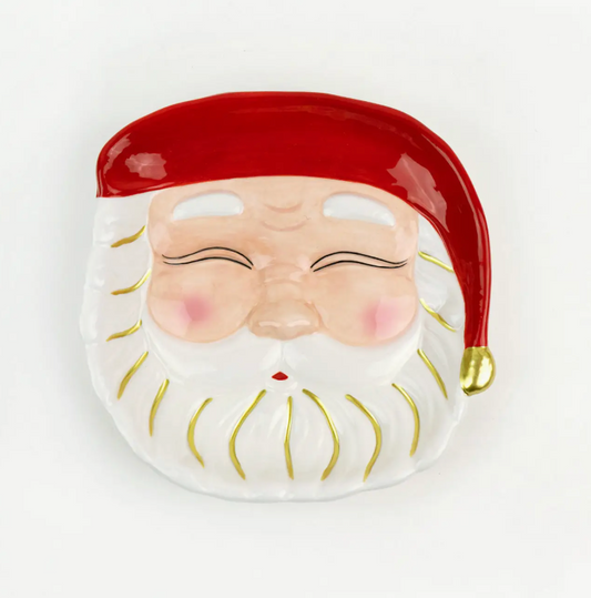 Red Santa Dessert Plate (preorder)