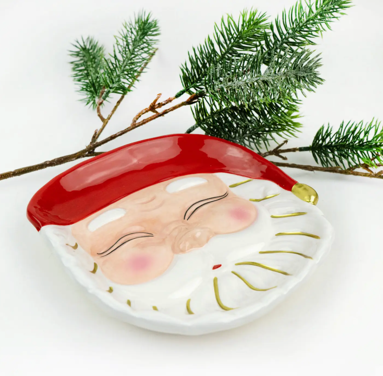Red Santa Dessert Plate (preorder)