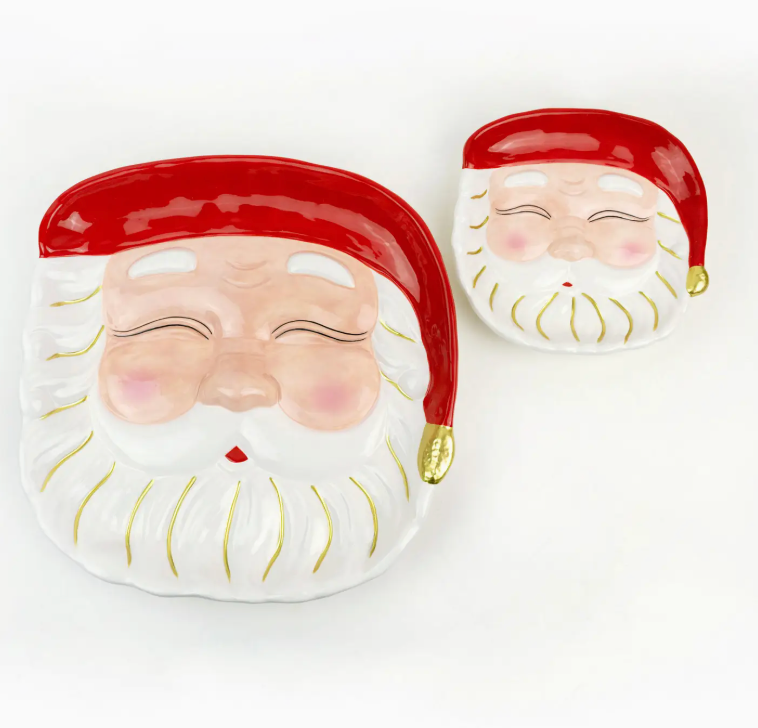 Red Santa Dessert Plate (preorder)