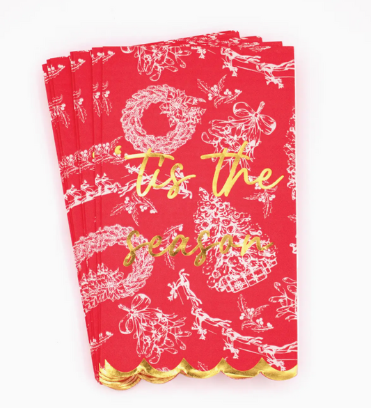 Christmas Red Toile Napkin Packs