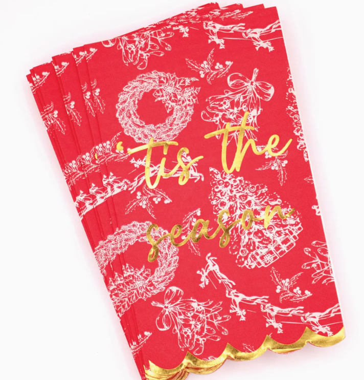 Christmas Red Toile Napkin Packs
